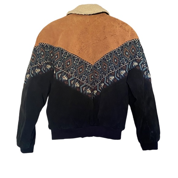 Vintage Adler Genuine Leather Sherpa Lined Button Up Jacket - Picture 2 of 7